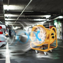 Siirrettävä kanavapuhallin teräsrunkoinen 406 millimetriä kantokahvalla työtiloihin