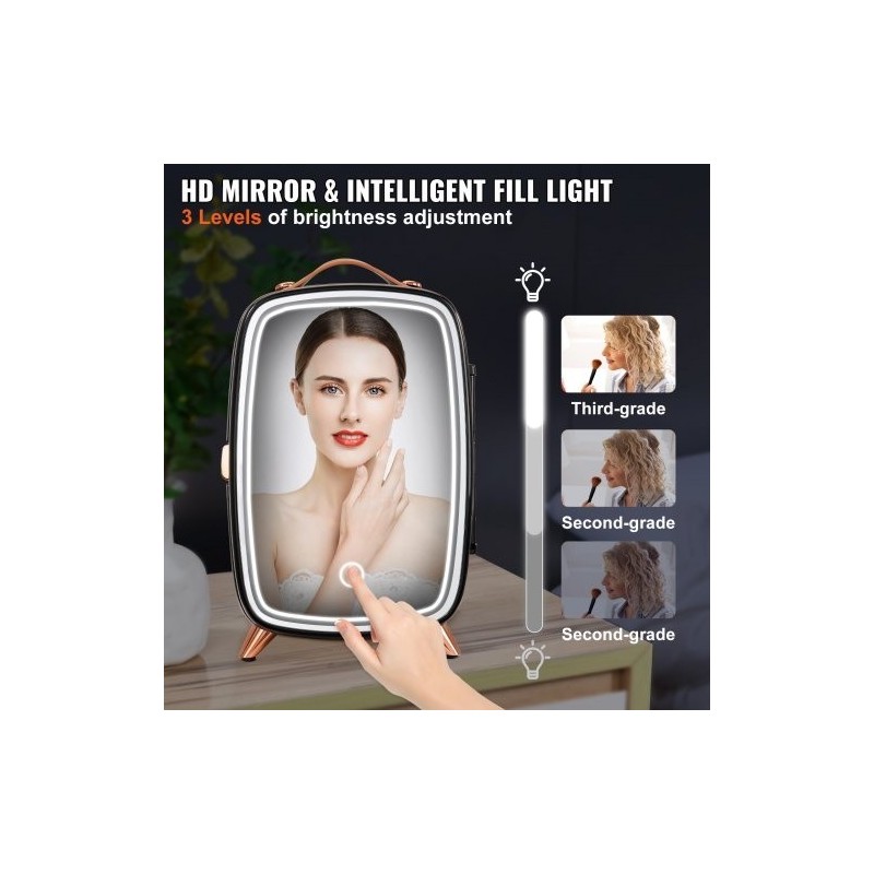 Pieni jääkaappi kuuden litran kahdeksalle tölkille termoelektrinen jäähdytys ja lämmitys