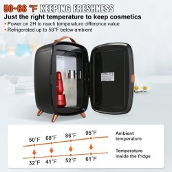 Pieni jääkaappi kuuden litran kahdeksalle tölkille termoelektrinen jäähdytys ja lämmitys