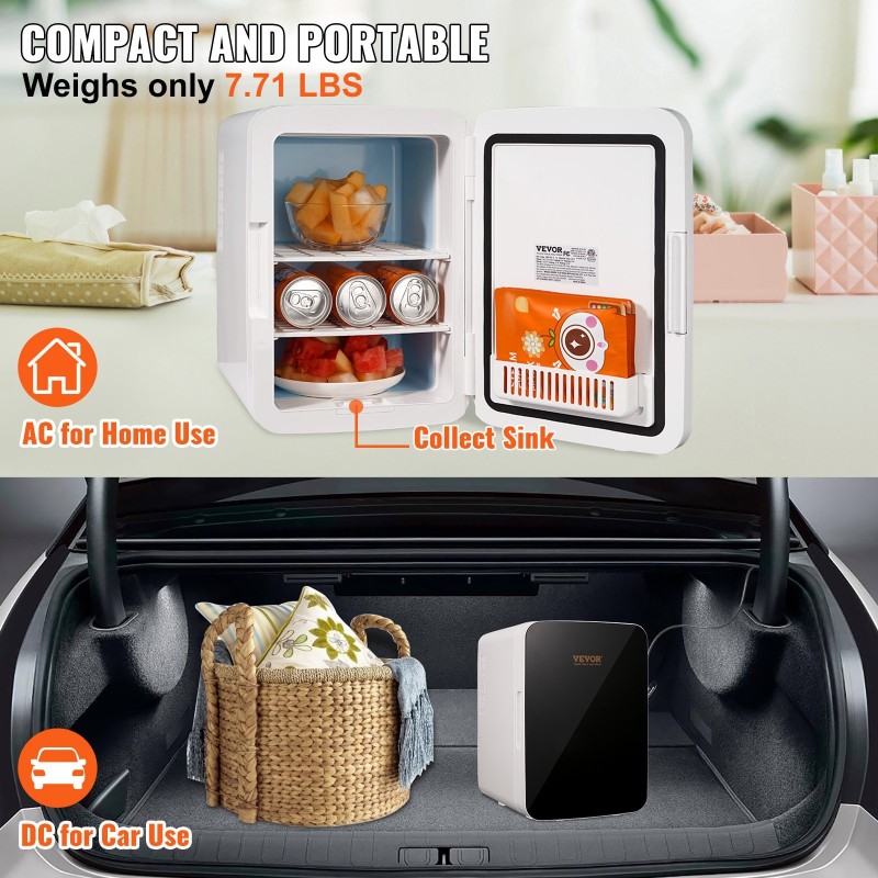 Minijääkaappi 10 l 12 tölkkiä jäähdytys ja lämmitys verkkovirta autoliitäntä