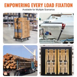 Kuormansidontaliinat polyesteri leveys 40 mm pituus 2,4 m 4 kappaletta pehmustetut kahvat