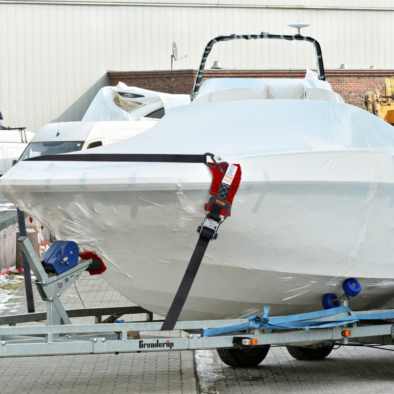 Kuormansidontaliinat polyesteri leveys 40 mm pituus 2,4 m 4 kappaletta pehmustetut kahvat