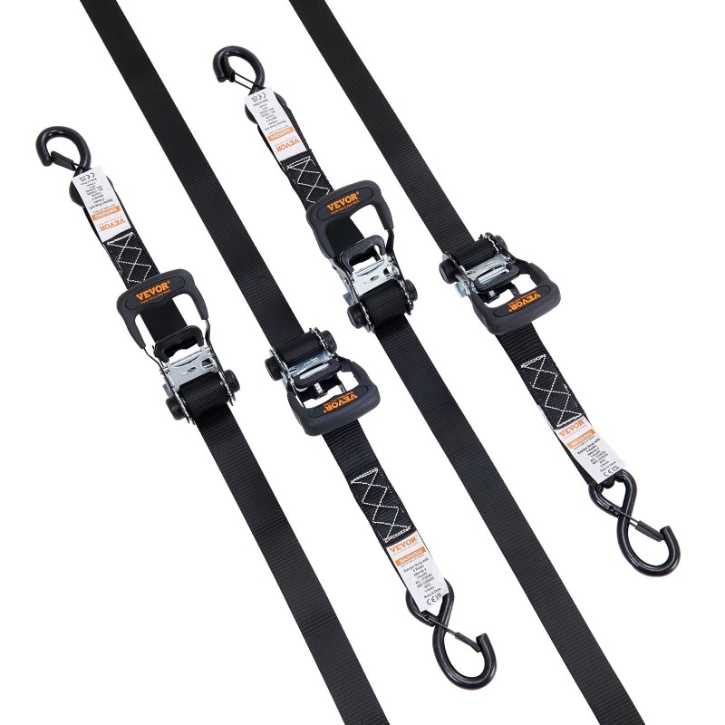 Kuormansidontaliinat polyesteri leveys 40 mm pituus 2,4 m 4 kappaletta pehmustetut kahvat