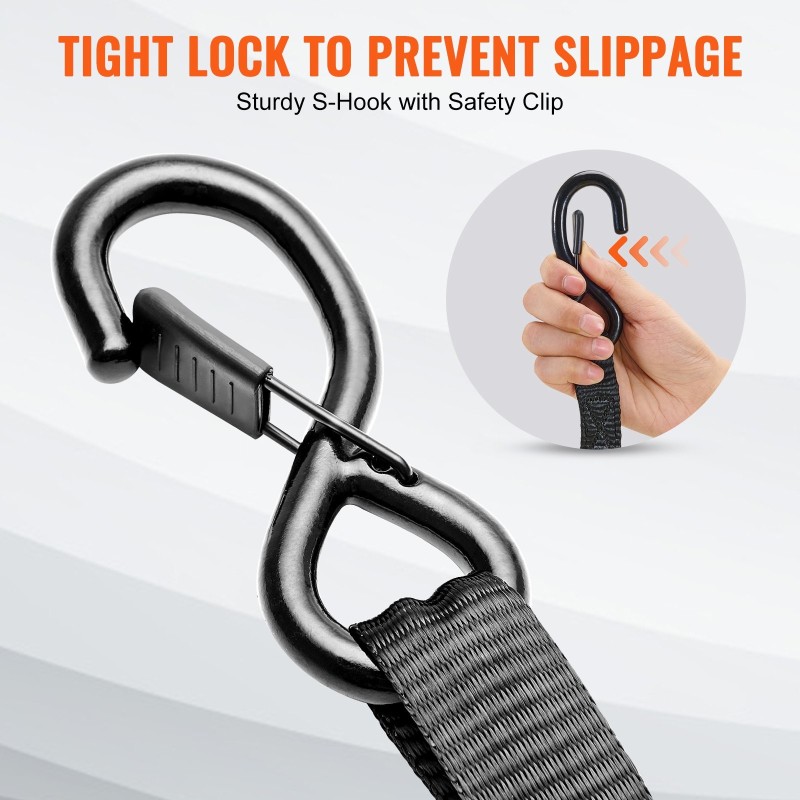 Räikkäkuormaliinat polyesteri 25 mm 4,6 m 4 kappaletta murtolujuus 998 kg