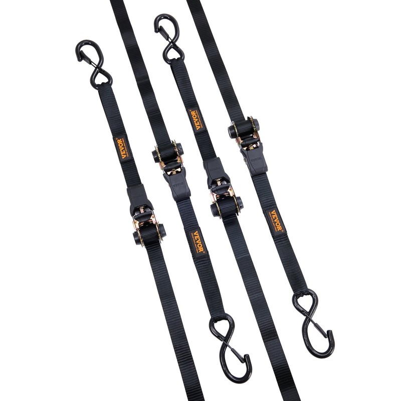 Räikkäkuormaliinat polyesteri 25 mm 4,6 m 4 kappaletta murtolujuus 998 kg