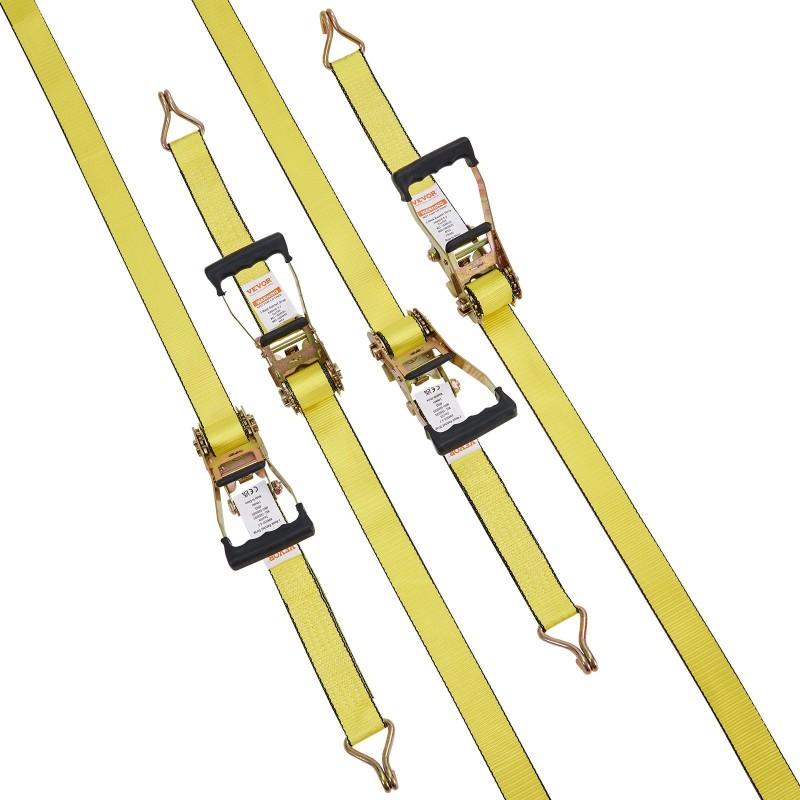 Räikkäkiristysliinat 4 kpl polyesteri 50 mm 4,6 m 2268 kg murtolujuus