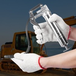 Pistoolikahvainen rasvaprässi hiiliteräs alumiiniseos 120 cm3 korkeapaineinen joustavalla letkulla