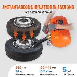 Rengashelman istutuspaineastia alumiinirunkoinen 19 litraa 5,9–8 bar turvaventtiilillä