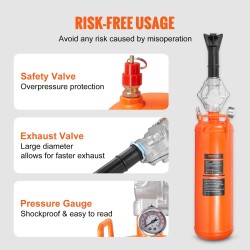 Rengaspaukutin 8 L alumiinirunko 5,9–8 bar pistoolikahva