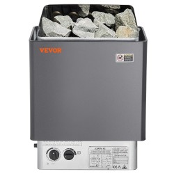 Sähkökiuas 8 kW seinäasennettava ruostumaton teräs 8–12 m³ 3 h ajastin