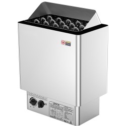 Sähkölämmitin 8 kW seinäasennus 8 12 m ruostumaton teräs 430 3 h ajastin