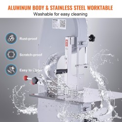 Luusahakone 1500W sähkökäyttöinen alumiiniseos ja ruostumaton teräs 4–200 mm ravintoloihin ja teollisuuskäyttöön