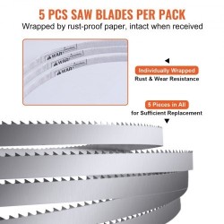 Lihabandsausterä hiiliteräs 2020x16x0,56 mm 5 kpl lihan ja luiden leikkaamiseen