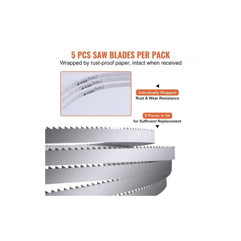 Lihabandsausterä hiiliteräs 2020x16x0,56 mm 5 kpl lihan ja luiden leikkaamiseen