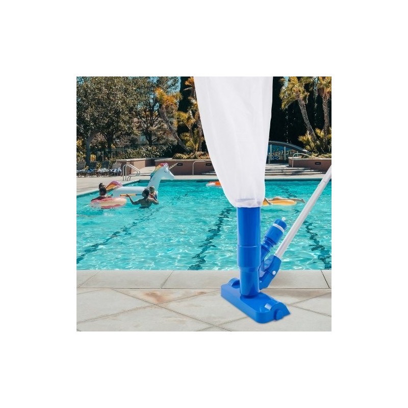 Käsikäyttöinen uima-altaan imuri alumiinivarsi 56 tuuman kolmella harjalla keräyspussilla
