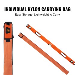 Kuplavesivaaka alumiinirunkoinen 1222 mm 3 kuplaa 0, 45 ja 90 astetta iskunkestävä