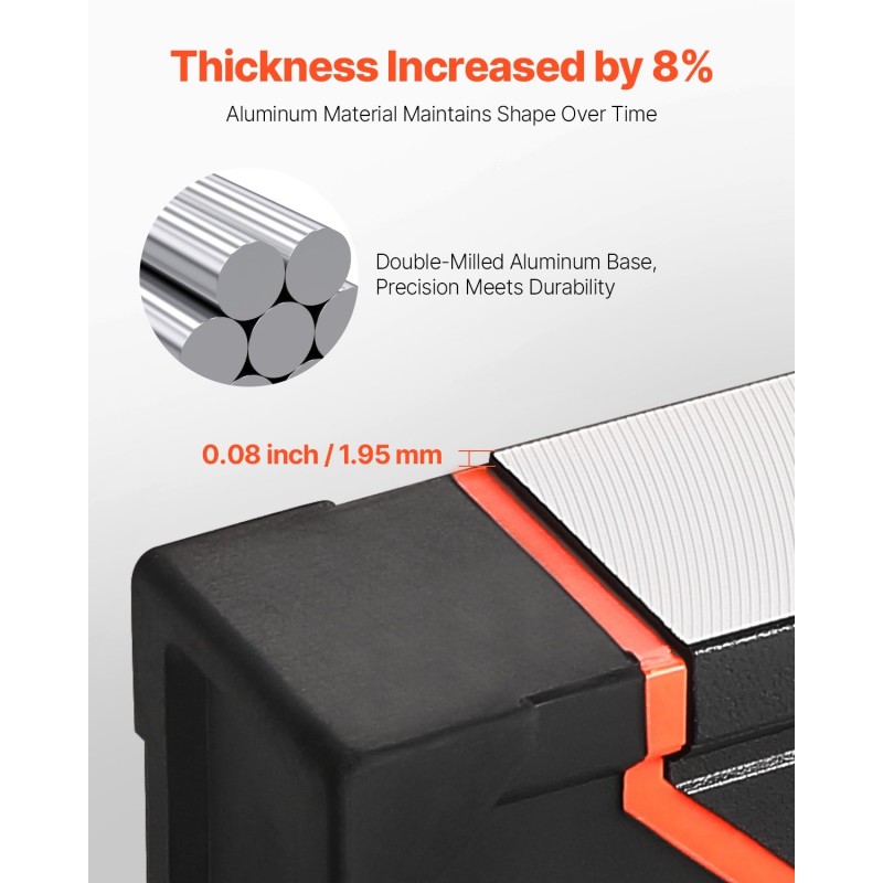 4-osainen alumiininen vatupassisarja 10/16/24/48 tuumaa fluoresoivilla kuplaputkilla