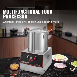 Ruoanvalmistuskone ja vihanneshakkuri 16QT 1400W 304-ruostumattomasta teräksestä valmistettu S-muotoisilla terillä