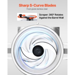 Monitoimikone ruostumattomasta teräksestä 18 L vihannesleikkuri 1500W