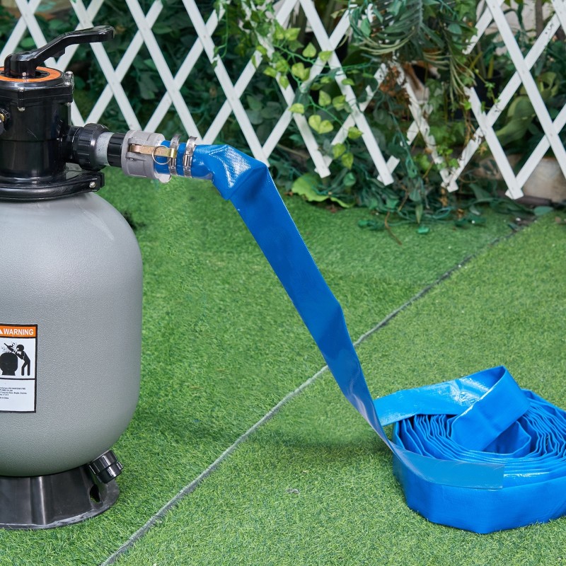 Altaiden huuhteluletku PVC-muovi 2 tuuman 15,24 m yhteensopiva 1,5 tuuman putkille