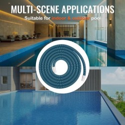 Allasimuriletku 38 millimetrin halkaisija 9,1 metrin pituus tyhjennykseen ja imurointiin