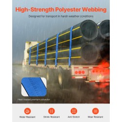 Vinssihihnat polyesteri 9,1 m 10,2 cm 2,7 t kantavuus 10 kpl