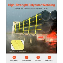 Vinssihihnat polyesteri 10 kpl 10,2 cm 12,2 m 2,7 t tasakoukku