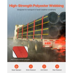 Vinssihihnat polyesteri 10 kpl 9,1 m 2,7 t työkuorma litteä koukku