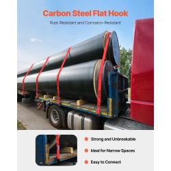 Vinssihihnat polyesteri 10 kpl 9,1 m 2,7 t työkuorma litteä koukku