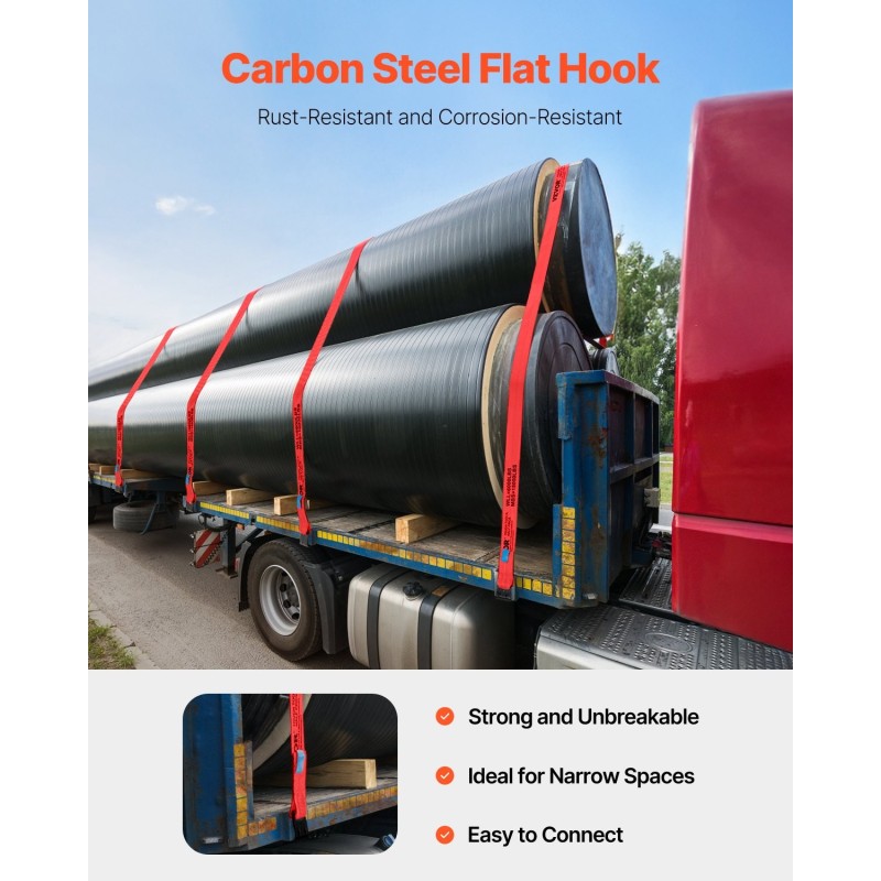 Vinssihihnat polyesteri 10 kpl 9,1 m 2,7 t työkuorma litteä koukku