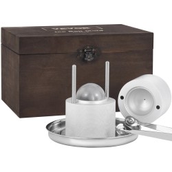 Jääpallopuristin ilmailualumiininen 60 mm halkaisija sisältää muotin pihdit tippakaukalo ja lasin