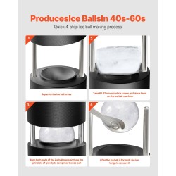 Jääpallopuristin ilmailualumiinirunko 60 mm silikonimuotti alusta pihdit tippalevy lasi viskiin ja cocktaileihin