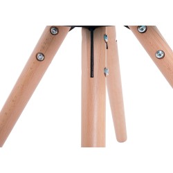 Pyöreä keinonahkainen ruokailutuoli pyökkijaloin, mukava ja tukeva