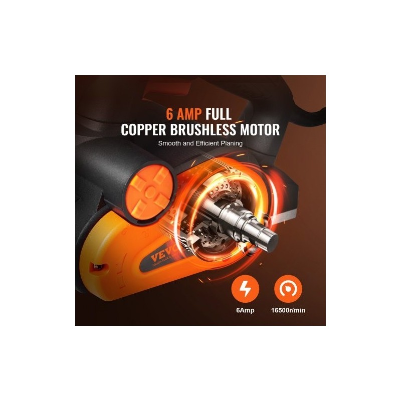 Sähköinen käsihöylä 8,25 cm höyläysleveys 2 mm maksimisyvyys alumiinipohja