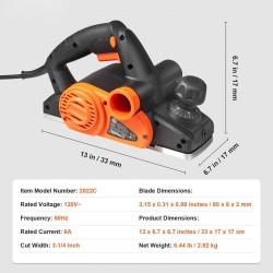 Sähköinen käsihöylä 8,25 cm höyläysleveys 2 mm maksimisyvyys alumiinipohja