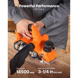 Sähköinen käsihöylä puulle 82 mm 900 wattia säädettävä 3 mm 2 terää