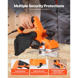 Sähköinen käsihöylä puulle 82 mm 900 wattia säädettävä 3 mm 2 terää