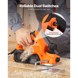 Sähköinen käsihöylä 82 mm leikkuuleveys 650 W 2 mm 2 terää