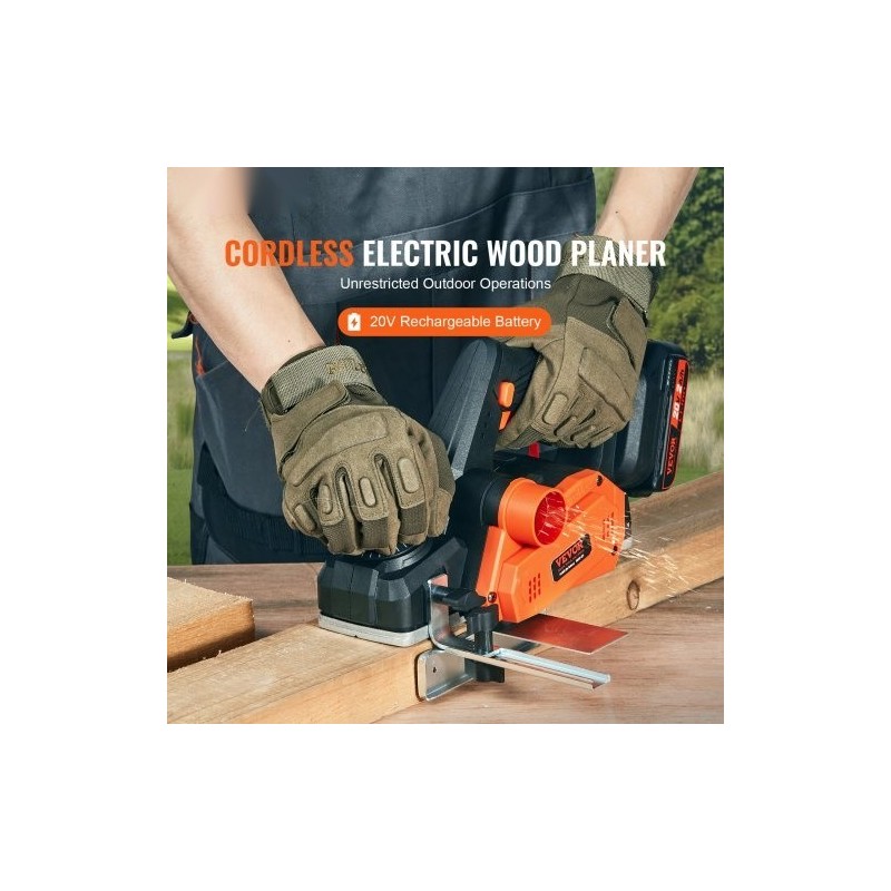 Johdoton sähköhöylä 82,5mm höyläysleveys 2mm syvyys kestävät terät kaksisuuntainen purunpoisto