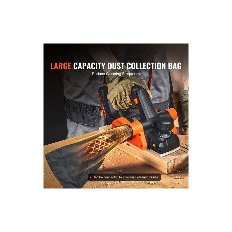 Johdoton sähköhöylä 82,5mm höyläysleveys 2mm syvyys kestävät terät kaksisuuntainen purunpoisto