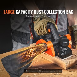 Johdoton käsihöylä 82,6 mm höyläysleveys 2 mm höyläyssyvyys korkeakovuiset terät kaksisuuntainen purunpoisto