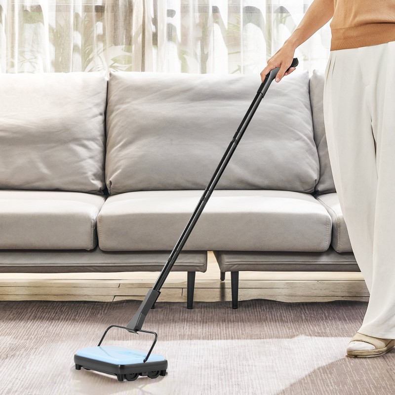 Käsikäyttöinen matto- ja lattiaharja 300 ml pölysäiliö 200 mm harjausleveys