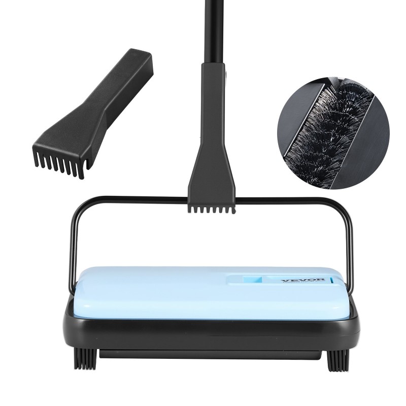 Käsikäyttöinen matto- ja lattiaharja 300 ml pölysäiliö 200 mm harjausleveys