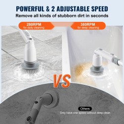 Sähköinen pyörivä pesuharja langaton kaksi nopeutta yhdeksänkymmenen minuutin käyttöaika teleskooppivarsi neljä harjapäätä