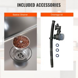 Keittiöallas 304-ruostumaton teräs alta-asennettava yksiallas 230 mm syvä 762x457 mm 3 kpl