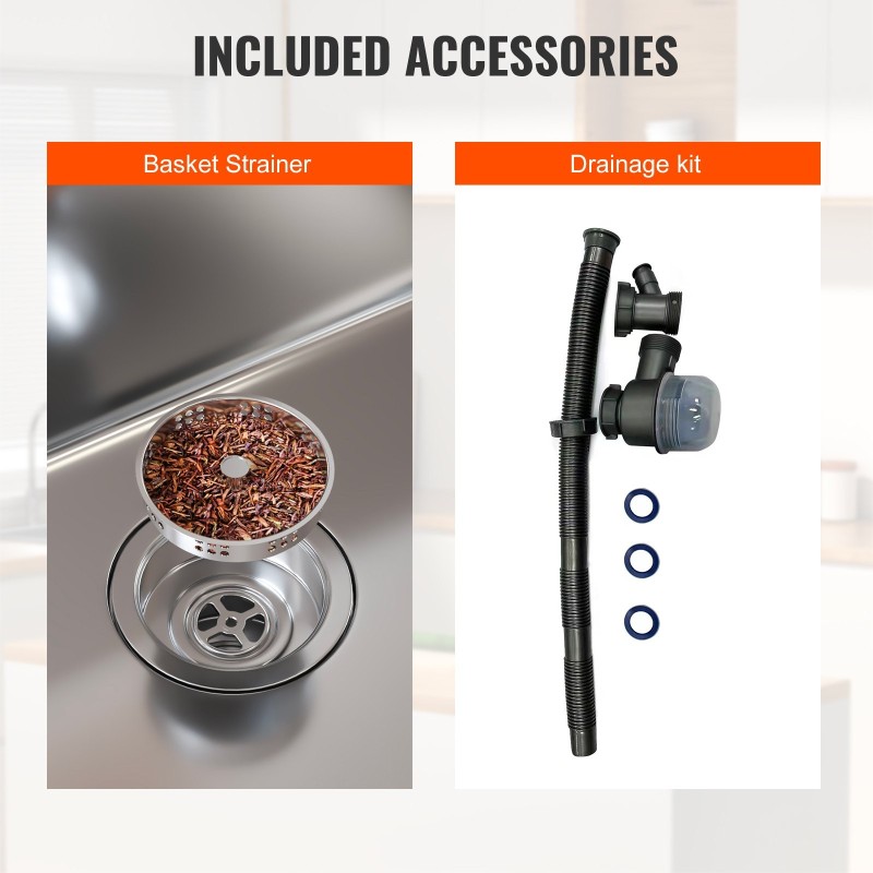 Keittiöallas 304-ruostumaton teräs alta-asennettava yksiallas 230 mm syvä 762x457 mm 3 kpl