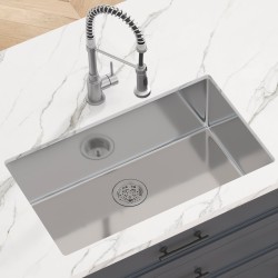 Keittiöallas 304-ruostumaton teräs alta-asennettava yksiallas 230 mm syvä 762x457 mm 3 kpl