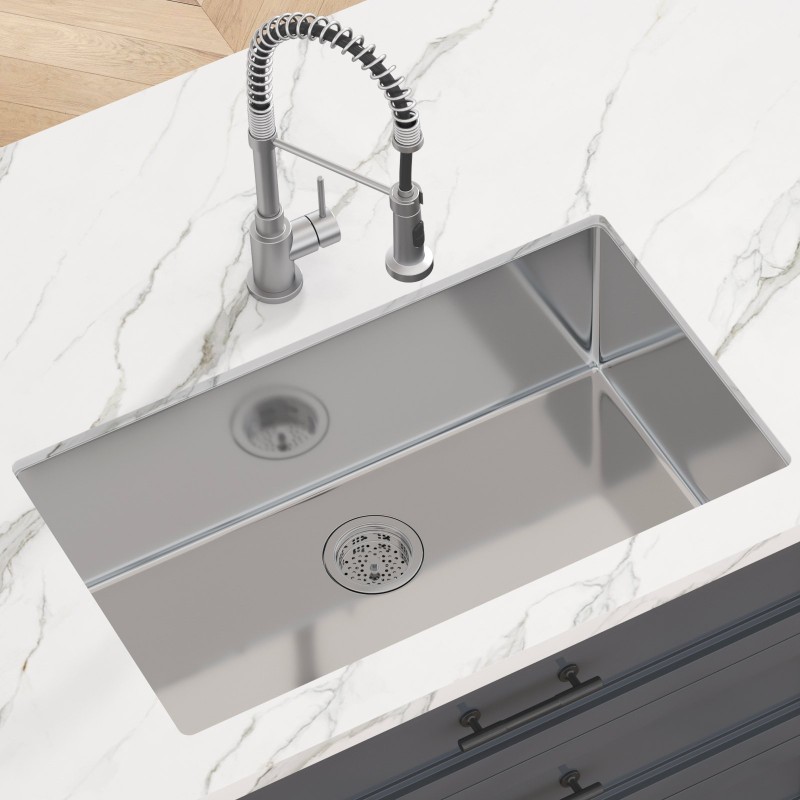 Keittiöallas 304-ruostumaton teräs alta-asennettava yksiallas 230 mm syvä 762x457 mm 3 kpl