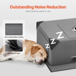 Keittiöallas päältä asennettava 304 ruostumaton teräs 68x45 cm yksiallas musta