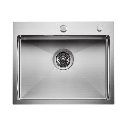 Keittiöallas päälle asennettava 55x45 cm 304 ruostumaton teräs yksialtainen 19 cm syvä